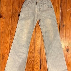 Fubu‎ Jeans Light Blue Wash Denim Wide Leg Y2K Style, Size 27